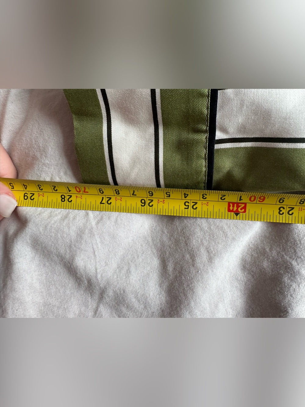 Cyberjammies Nancy Stripe Pajama Set Sage Green Cotton Modal Size 44 - Picture 5 of 13